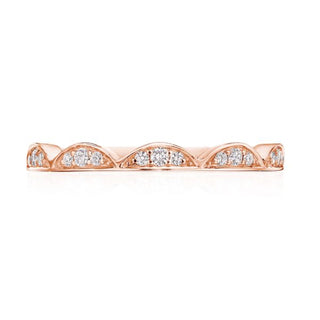 Sculpted Crescent  Wedding Band 2675B12
