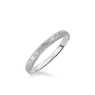 Bernadette Vintage Engraved And Milgrain Wedding Band
