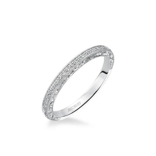 Julie Vintage Diamond And Milgrain Engraved Wedding Band