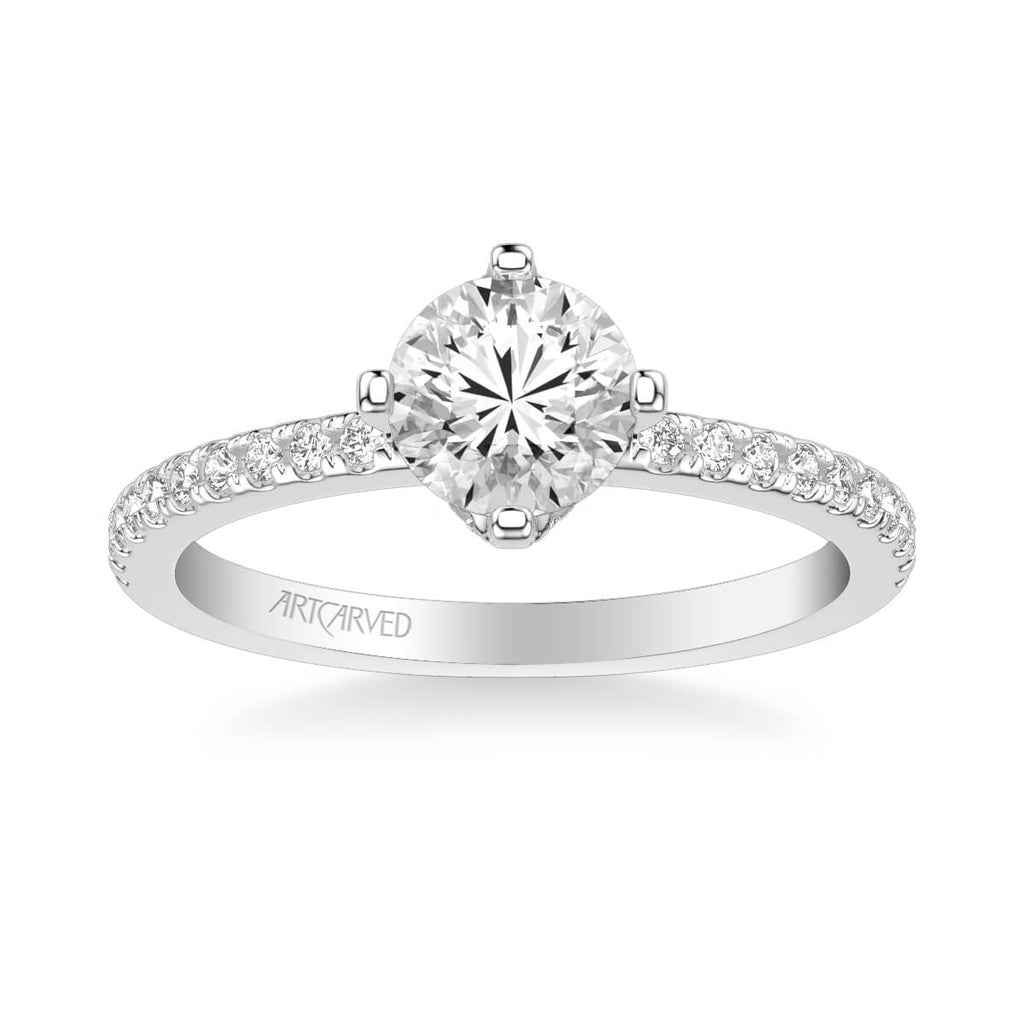 Ashlyn Classic Side Stone Diamond Engagement Ring South Coast Jeweler