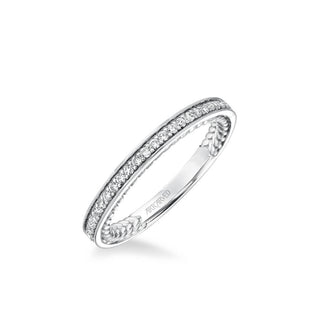 Keira Contemporary Diamond And Rope Wedding Band