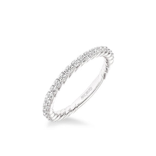 Wren Contemporary Diamond And Rope Wedding Band