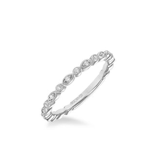 Mabel Vintage Diamond And Milgrain Multi-Shape Wedding Band