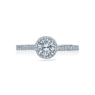 Sculpted Crescent  Engagement Ring 49RDP55