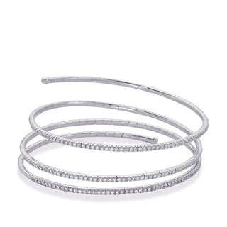14k White Gold Bangle Bracelets