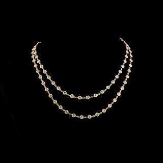Round Double Strand Station Necklace NK-80