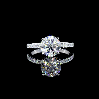 Round Hidden Halo Ring RG2031