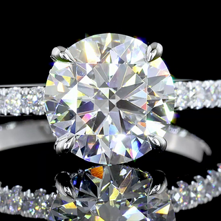 Round Hidden Halo Ring RG2031