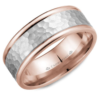 Carved Modern Wedding Band WB-028C