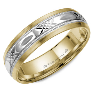 Carved Contemporary Wedding Band WB-7000