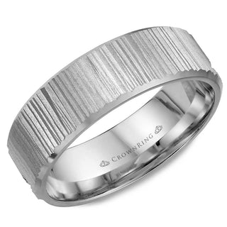 Carved Contemporary Wedding Band WB-7920