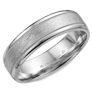 Carved Contemporary Wedding Band WB-7927