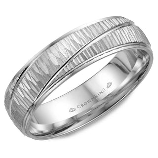 Carved Contemporary Wedding Band WB-7936