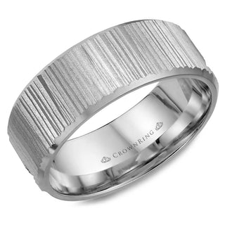 Carved Contemporary Wedding Band WB-7971