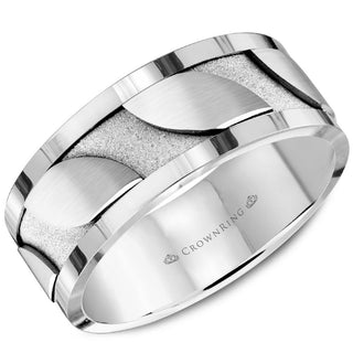 Carved Contemporary Wedding Band WB-8042