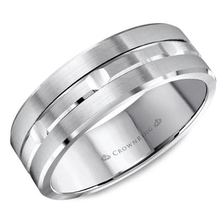 Carved Contemporary Wedding Band WB-8044