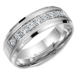 Diamond Milgrain Wedding Band WB-9346