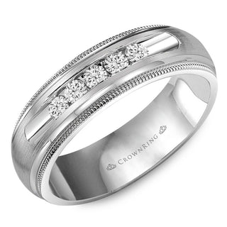 Diamond Milgrain Wedding Band WB-9816