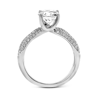 Zeghani Ladies 14k White Gold Engagement Ring ZR1035