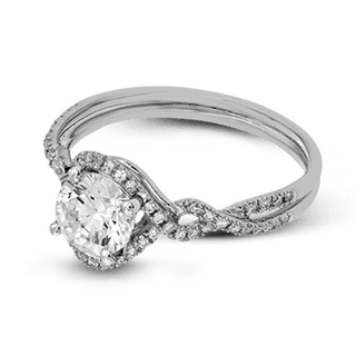 Zeghani Ladies 14k White Gold Engagement Ring ZR1358