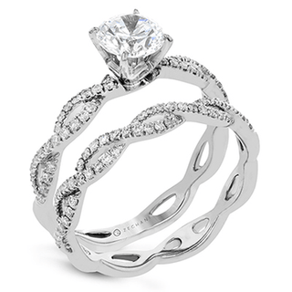 Zeghani Ladies 14k White Gold Engagement Ring ZR1449
