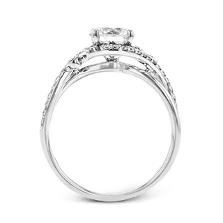 Zeghani Ladies 14k White Gold Engagement Ring ZR1696