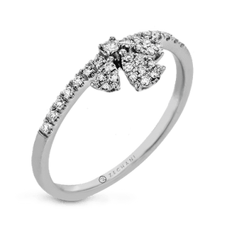 Zeghani Ladies 14k White Gold Engagement Ring ZR2007