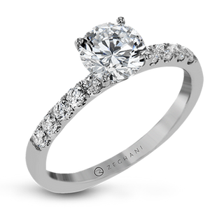 Zeghani Ladies 14k White Gold Engagement Ring ZR20SPER