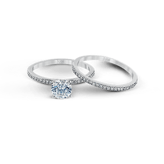 Zeghani Ladies 14k White Gold Engagement Ring ZR260