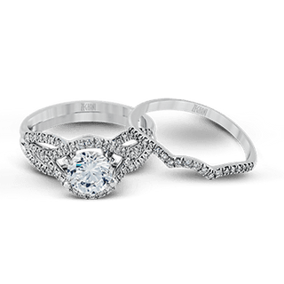 Zeghani Ladies 14k White Gold Engagement Ring ZR487