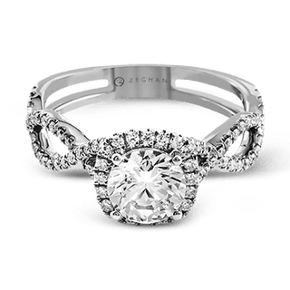 Zeghani Ladies 14k White Gold Engagement Ring ZR629