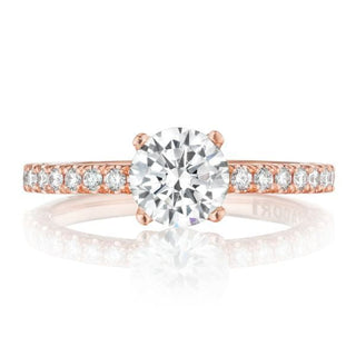 Petite Crescent  Engagement Ring HT2545