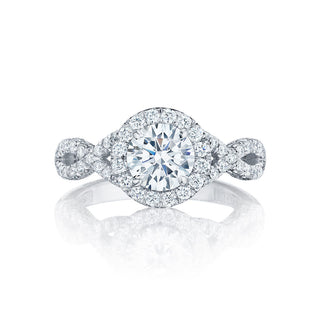 Classic Crescent  Engagement Ring HT2549