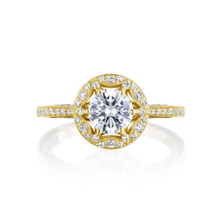 Crescent Chandelier  Engagement Ring HT2568