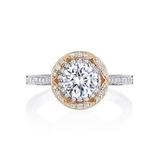 Petite Crescent  Engagement Ring HT2570