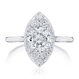 Petite Crescent  Engagement Ring HT2575