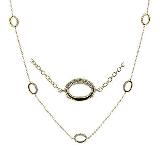 NECKLACE IN 18K YELLOW GOLD WITH DIAMONDS LN4050