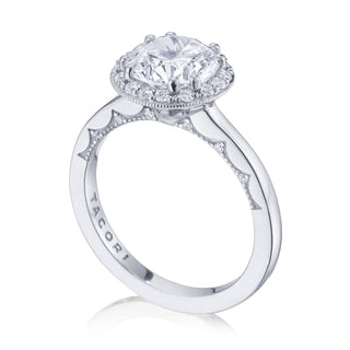 Coastal Crescent Solitaire Engagement Ring P1012