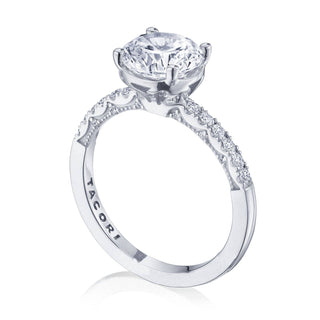 Coastal Crescent Solitaire Engagement Ring P1042
