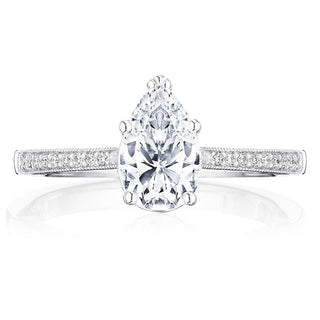 Coastal Crescent Solitaire Engagement Ring P102