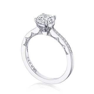 Coastal Crescent Solitaire Engagement Ring P102