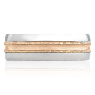 Sculpted Crescent Milgrain Wedding Band 131-7R