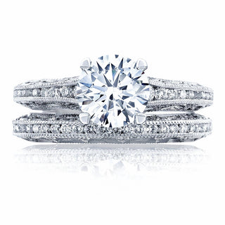 Reverse Crescent  Engagement Ring 2617RD7