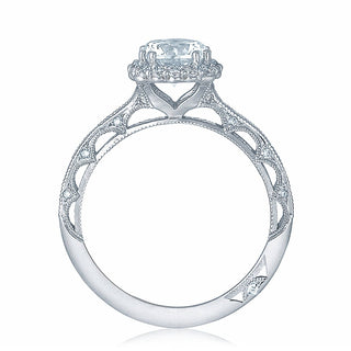 Reverse Crescent Solitaire Engagement Ring 2618CU
