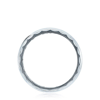Sculpted Crescent Plain Wedding Band 107B