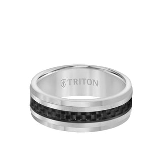 8MM Ring - Black Carbon Fiber Center and Step Edge 11-2316C-G.00