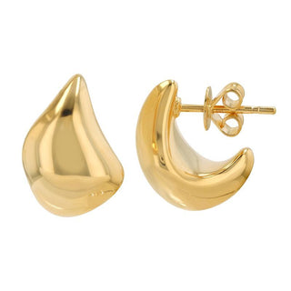 14k Yellow Gold Sculptural Earrings