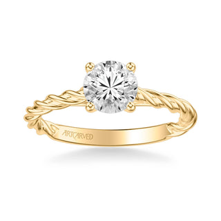 Joanna Contemporary Solitaire Rope Diamond Engagement Ring