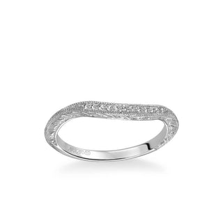 Angel Vintage Diamond And Milgrain Engraved Wedding Band