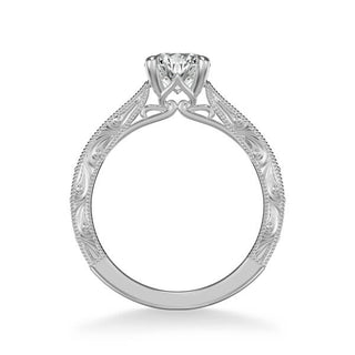 Julie Vintage Side Stone Diamond Engagement Ring